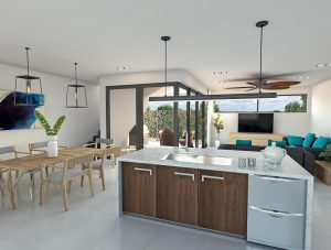 Scarborough House Design Kitchen Dining Lounge Area